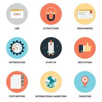 Business icons set for business vector