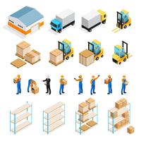 Warehouse Isometric Set vector