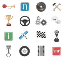 Racing Car Icon Set vector