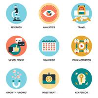 Business icons set for business vector