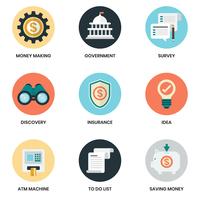 Business icons set for business vector