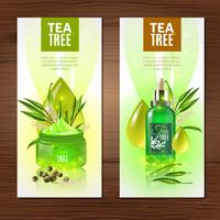 Tea Tree Vertical Banners vector