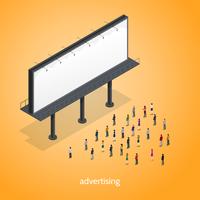 Advertising Isometric Concept vector