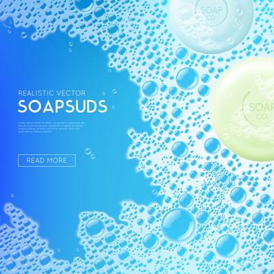 Sudsy Soap Water Realistic Background