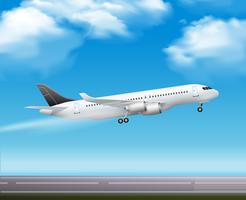 Passenger Airliner Takeoff  Realistic Poster
