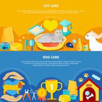 Pet Care Banners vector