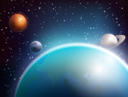 Colored Space Background