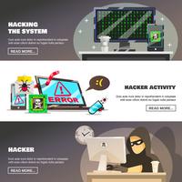 Network Fraud Banners Set vector