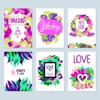 Conjunto de Banners florales vector