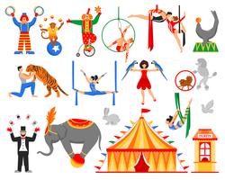 Circus Artist Characters Collection vector