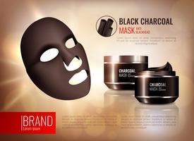 Charcoal Face Mask Poster vector