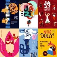 Jazz Poster Set vector