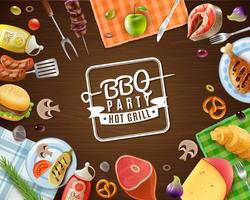 BBQ Party Frame vector