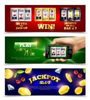 Slot Machine Banners Set vector