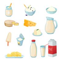 Dairy Products Set vector