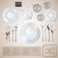Table Setting Infographics vector