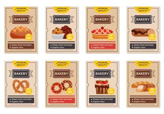 Set Of Bakery Posters