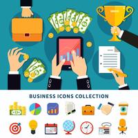 Business Flat Icons Collection vector