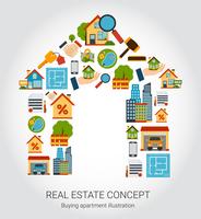 Concepto inmobiliario vector