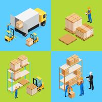 Warehouse Isometric Compositions vector