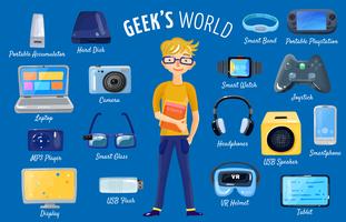 Set de World Of Gadgets vector