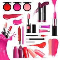 Lip Makeup Color Realistic  Collection  vector