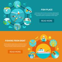 Floater Fishing Banners Set vector