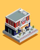 Isometric Cinema Illustration vector