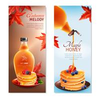 Maple Syrup Vertical Banners Set vector