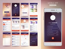 Smartphone Application Templates vector