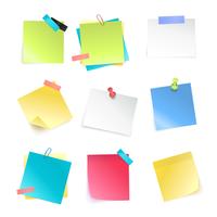 Sticky Notes Set vector