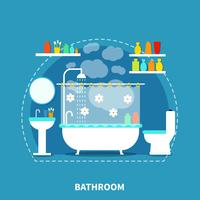 Bathroom Interior Concept  vector