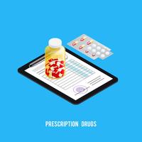 Pills Recipe Pharmacy Background vector