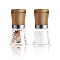 Salt And Pepper Mill Composition vector