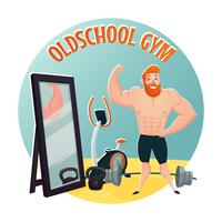 Concepto de diseño de escuela de gimnasio vector