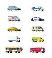 Conjunto de iconos de vehículos de motor vector