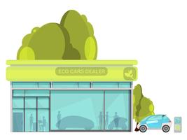 Electro Car Flat Illustration vector
