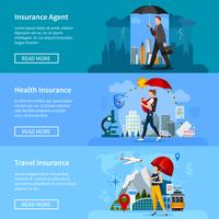 Insurance Banners Set vector