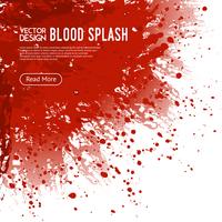 Diseño de página web de fondo de salpicaduras de sangre vector