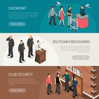 Security Isometric Banners Set vector