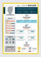 Job Candidate Resume Template vector