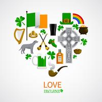 Irlanda Nacional Tradiciones Iconos Composición