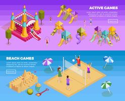 Playground Banner Set vector