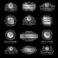 Silver Luxury Labels Set vector