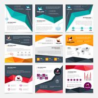 Company Flyer Templates Set vector