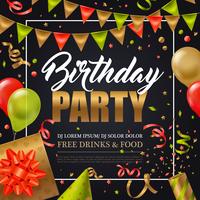 Birthday Party Poster vector