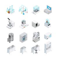 Laboratory Equipment Icon Set vector