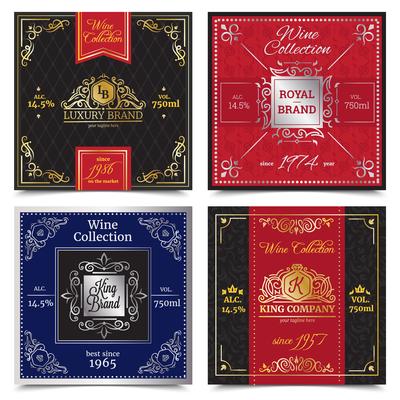 Elegant Luxury Labels Design Concept
