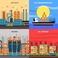 Oil Concept Icons Set  vector