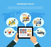 Insurance Policy Services Concept vector